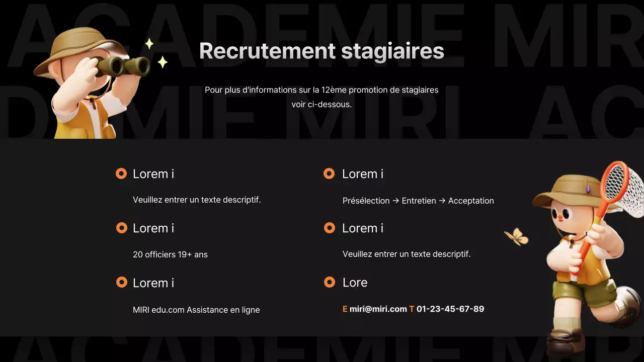 Promouvoir le recrutement en noir et orange