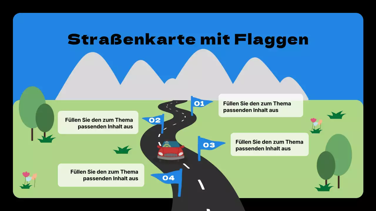 Blaue und schwarze einfache Ziele und Zielvorgaben Planvorschlag