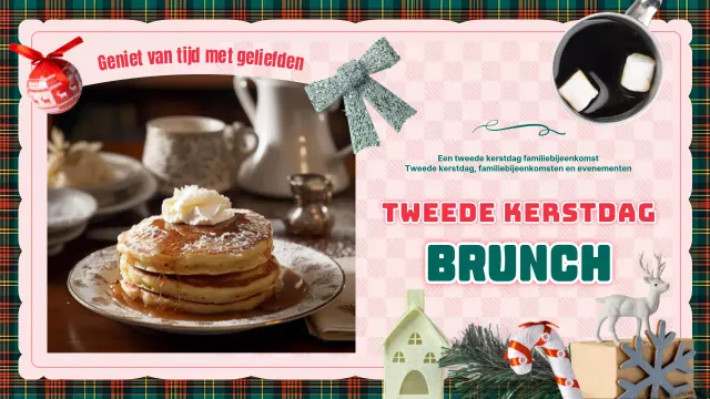 Roze en groen Vintage introductie voor tweede kerstdag