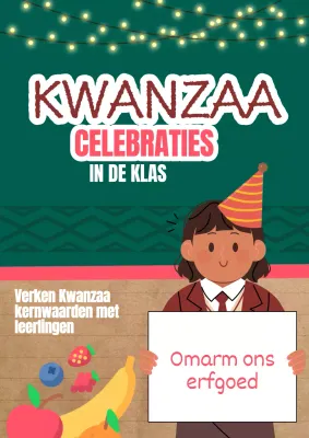 Groen en Bruin Traditionele Kwanzaa Viering advertentie