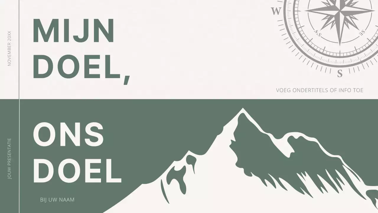 Groen en wit voorstel voor minimale doelen en doelstellingen