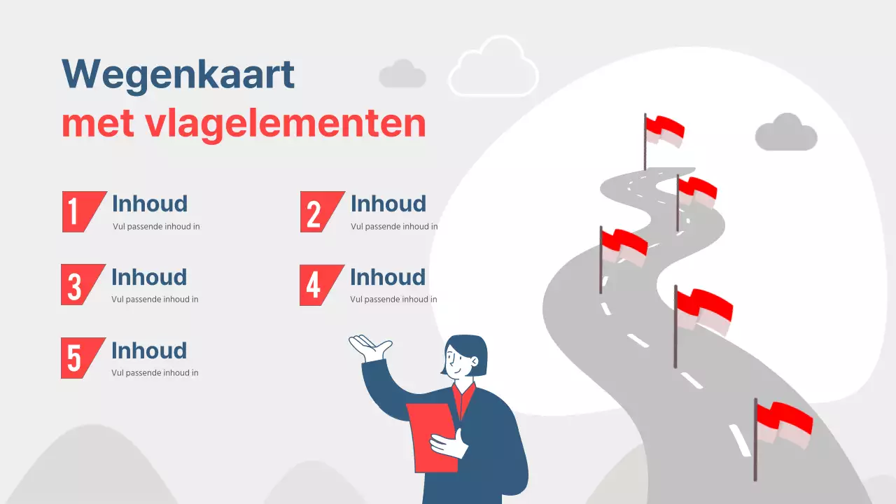 Rood en Marine Eenvoudige Doelen en Doelstellingen voorstel