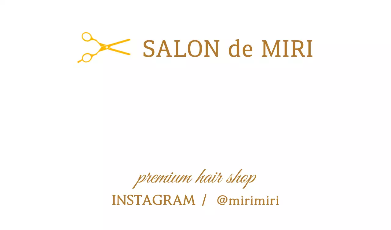 ラインイラストの高級感のある美容室PR記念