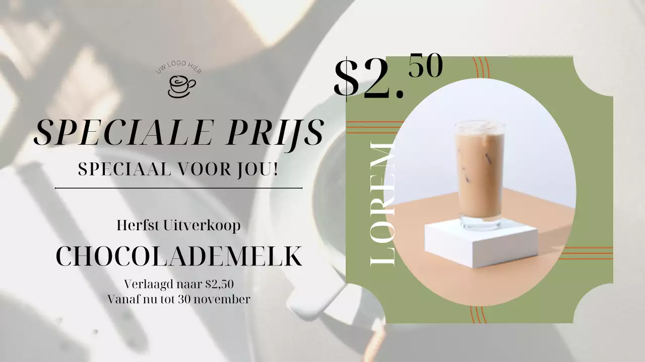 Groen en Oranje Elegante Winkelreclame Planner