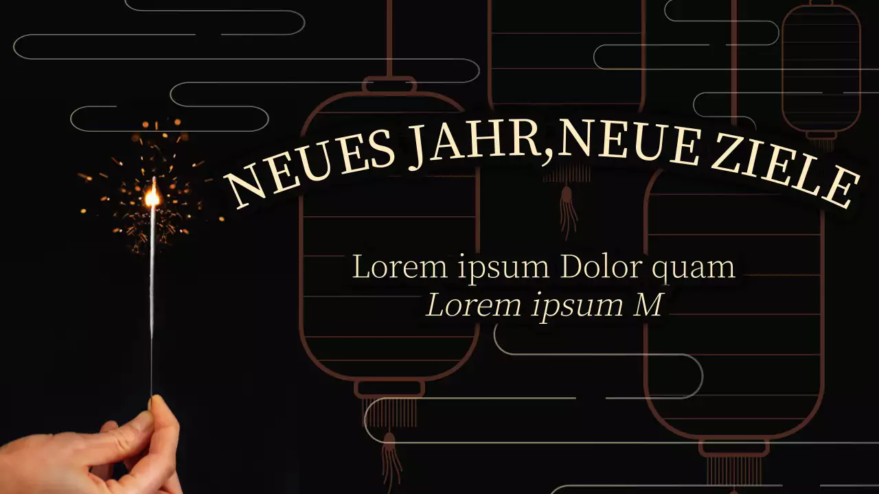 Schwarz minimal Neujahrsvorsätze Planer