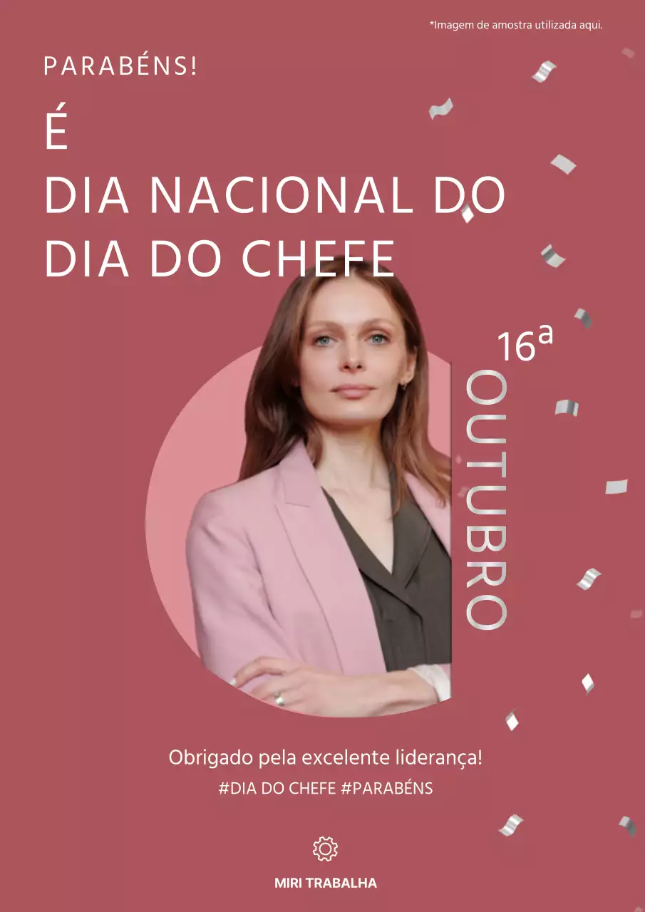 Publicidade cor-de-rosa moderna para o Dia Nacional do Patrão