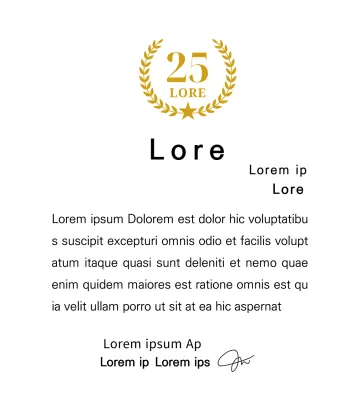 Targa di longevità con allori e stelle d'oro