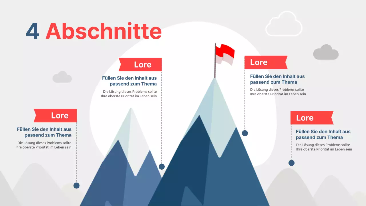 Rot und Marine Einfacher Vorschlag für Ziele und Zielsetzungen