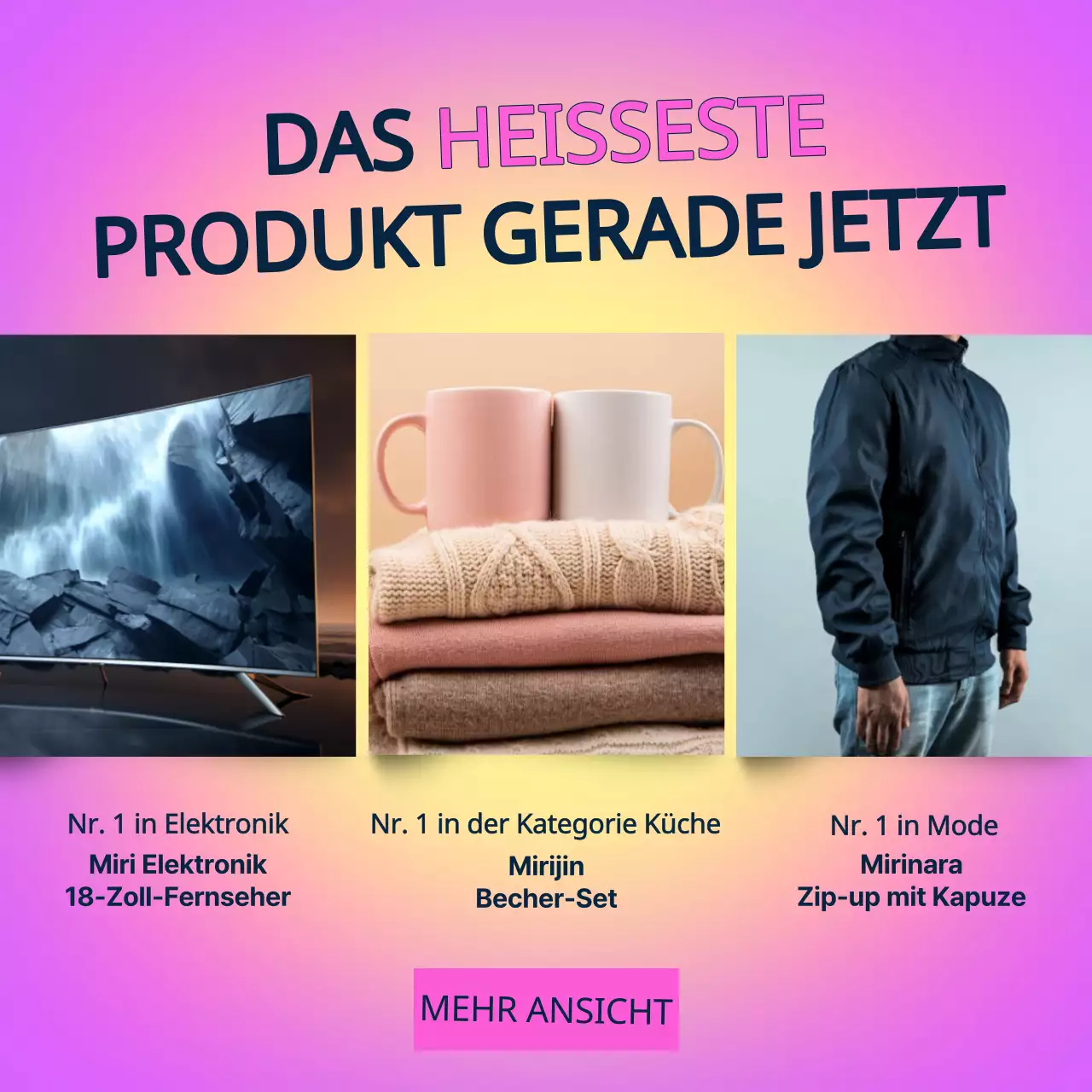 Navy und Pink Trendy Black Friday Werbung