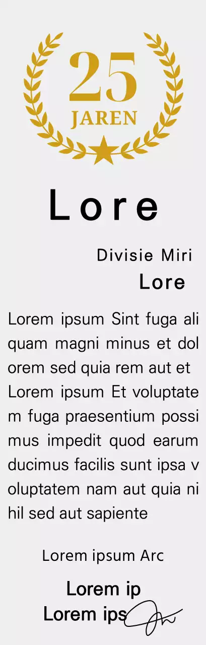 Langleven plaquette met gouden lauweren en sterren