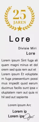 Langleven plaquette met gouden lauweren en sterren