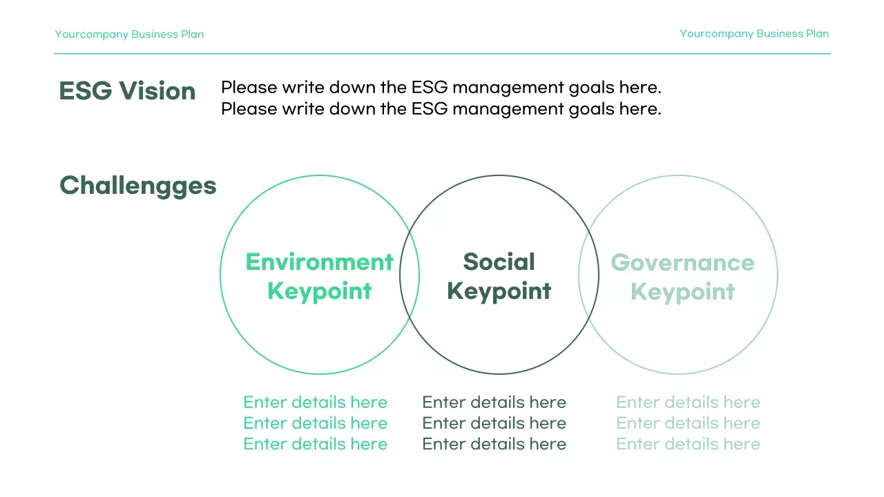 그린 모던 비즈니스 보고서 프레젠테이션