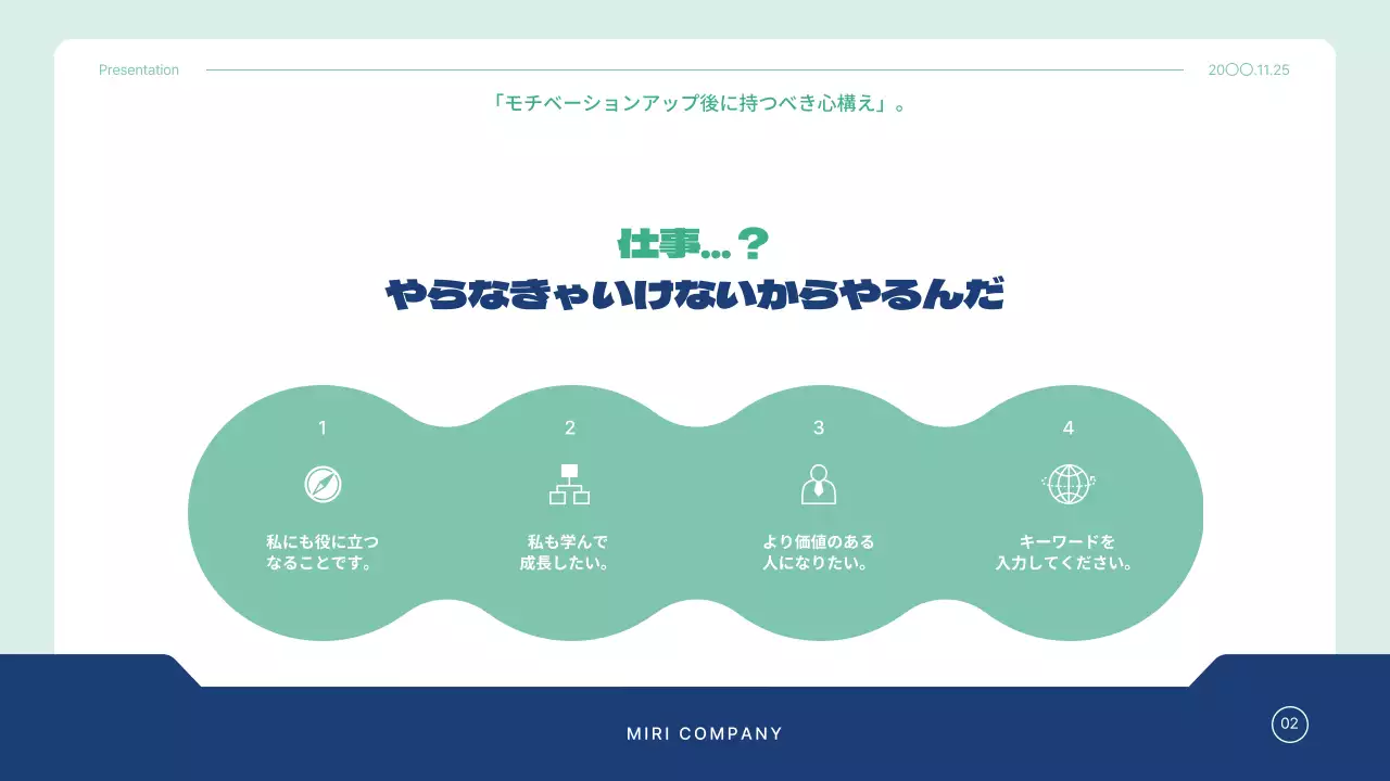 緑 シンプル ビジネス プレゼンテーション