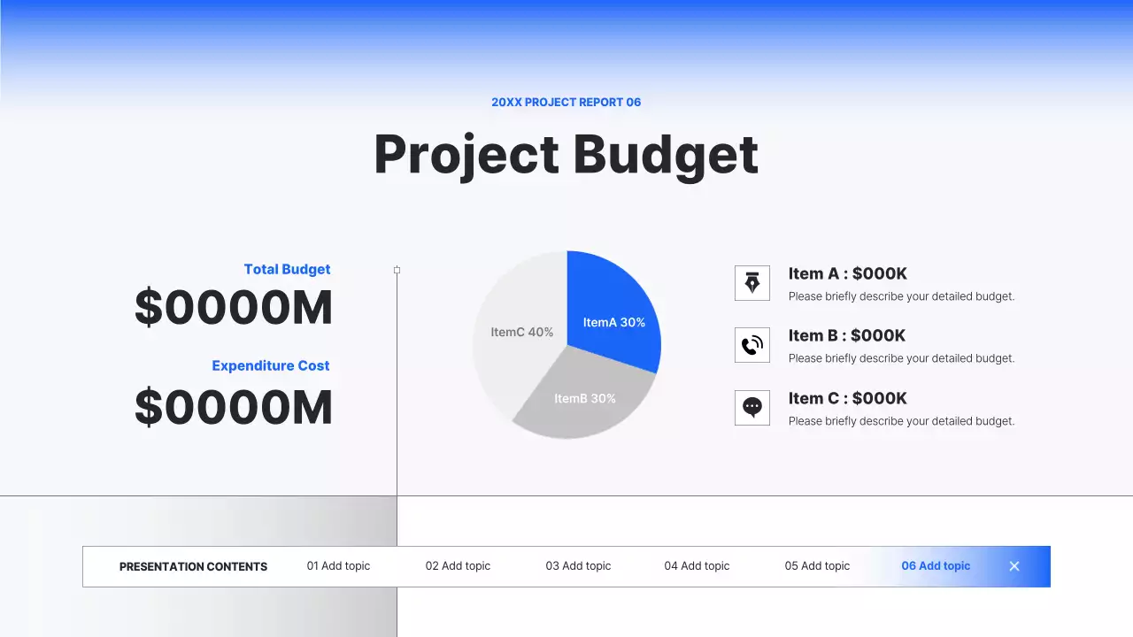 블루클린 비즈니스 보고서 템플릿 프레젠테이션