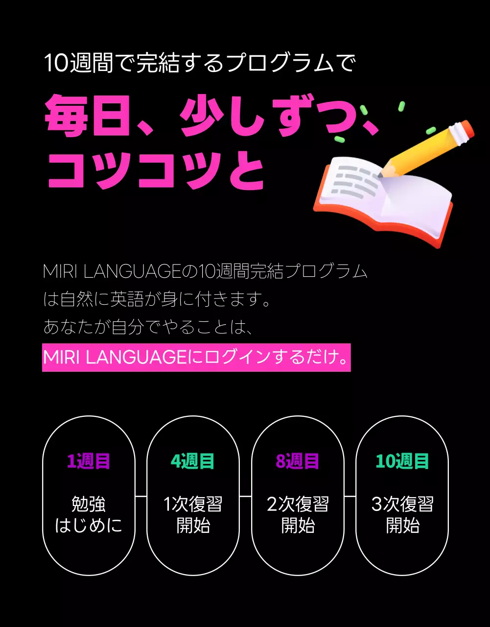 黒 モダン 学習 アプリ 詳細ページ