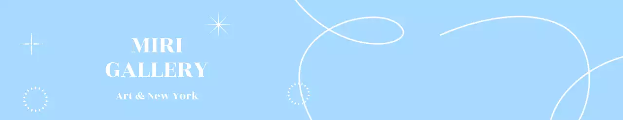 ドローイングの曲線ラインが入ったギャラリー