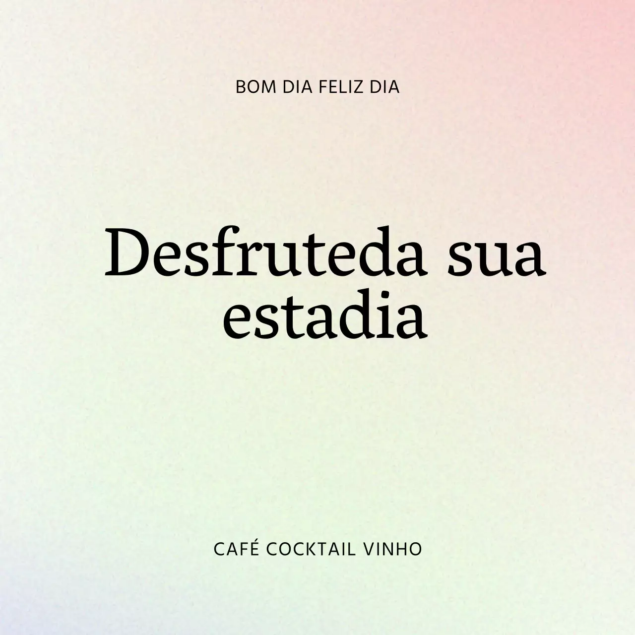 Um café de aspeto elegante com gradientes e tipografia serifada