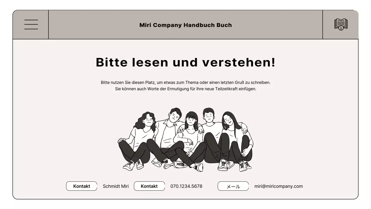Ein Leitfaden für ein einfaches braun-elfenbeinfarbenes Schichthandbuch