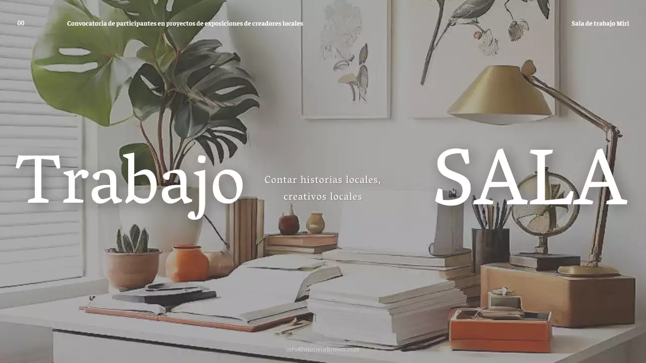 Promocione su negocio de alquiler de espacios con un sencillo fondo blanco