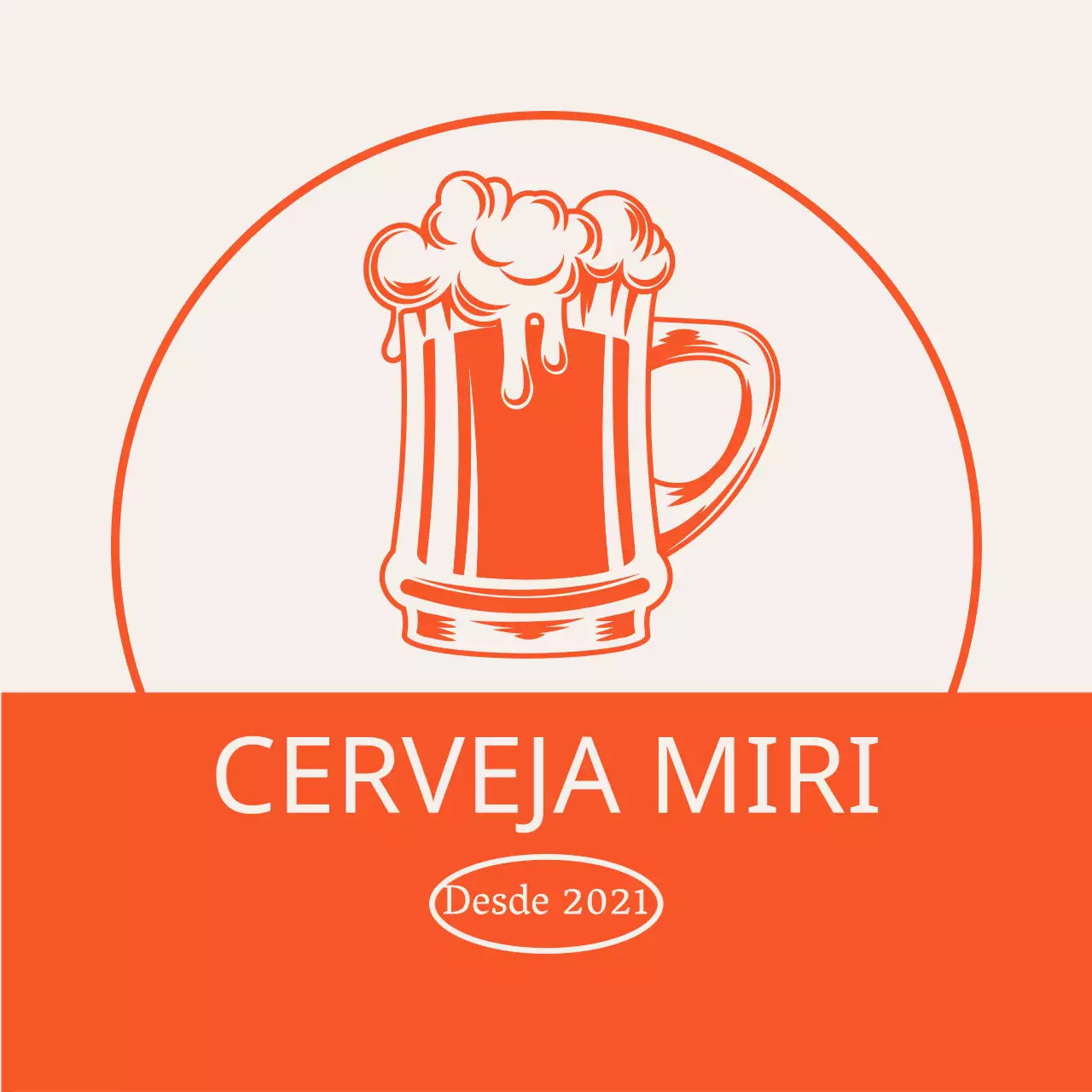 Anúncio de bar de cerveja laranja