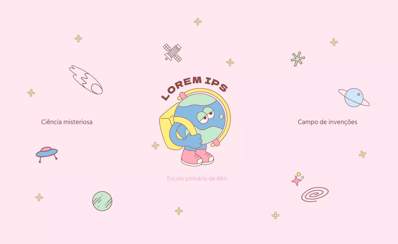 Lembrança do Dia da Ciência com uma ilustração gira da Terra