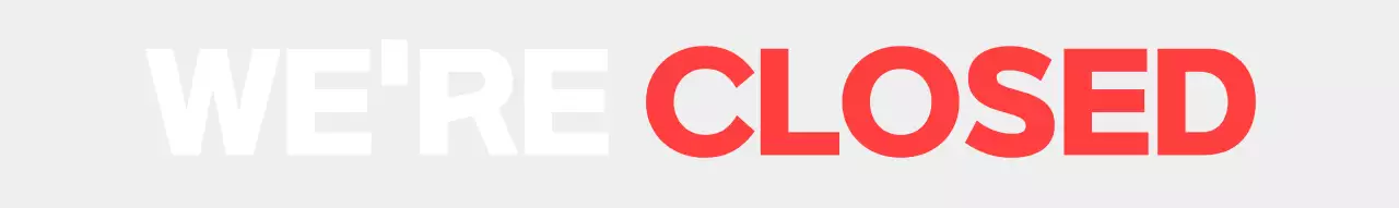 Tipografi merah putih jam operasi bersih