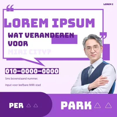 Een eenvoudige paarse parlementaire promotie