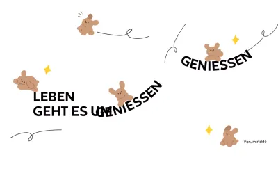 Eine Kombination aus Zeichnungslinien und Text mit niedlichen Welpenbildern Personalisierte Waren