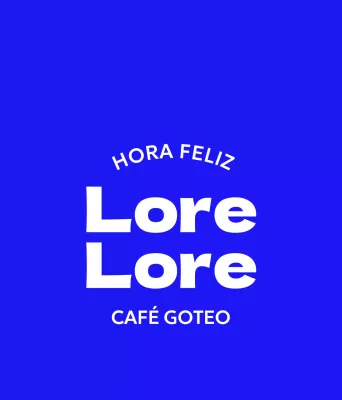 Mercancía sencilla de cafetería con texto curvado y ondas amarillas