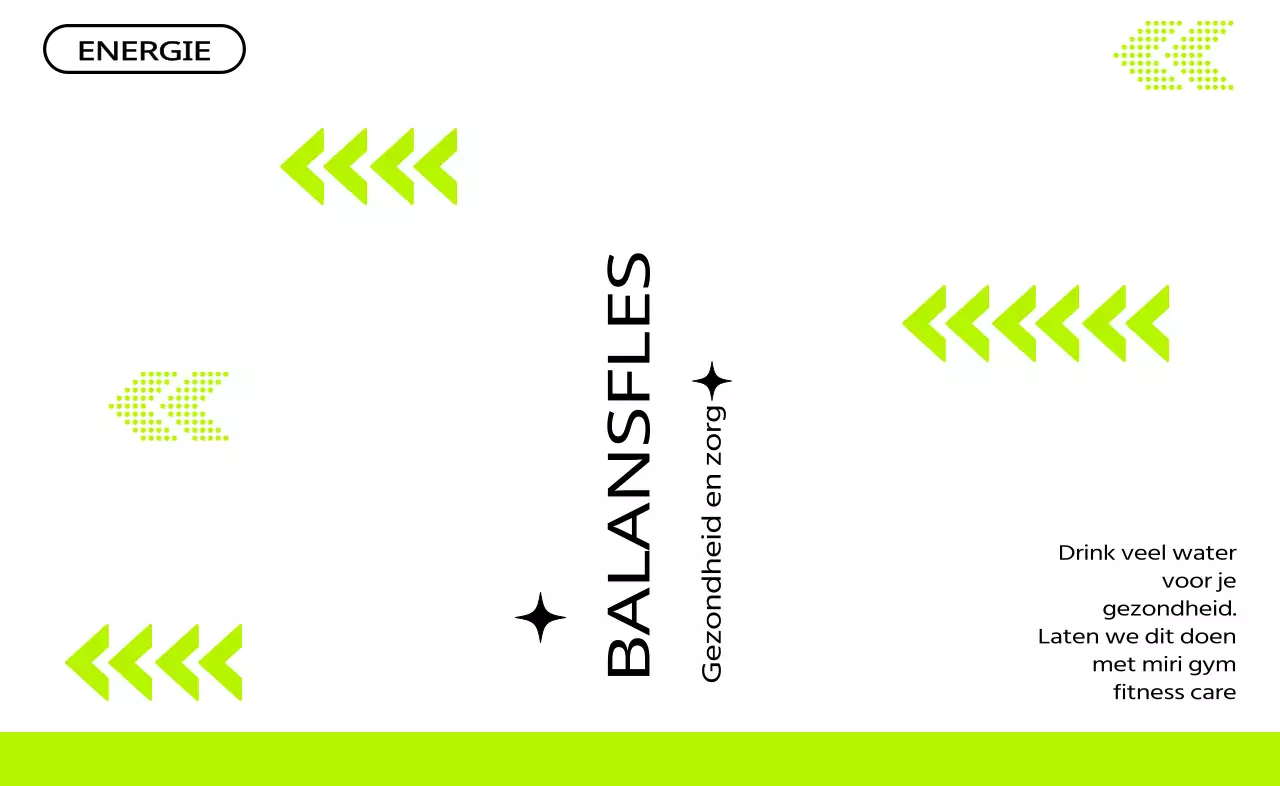 Groene en zwarte typografie voor promotie gezondheidsclub