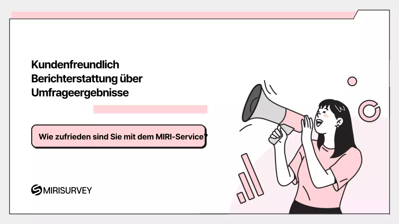 Einfacher rosa Umfrageergebnisbericht