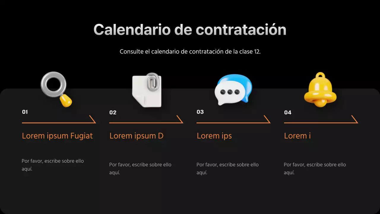 Promover la contratación en negro y naranja