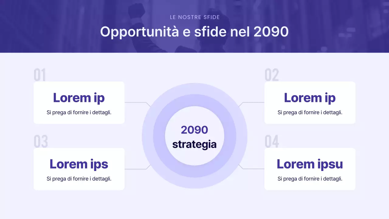 Una moderna presentazione degli azionisti in viola