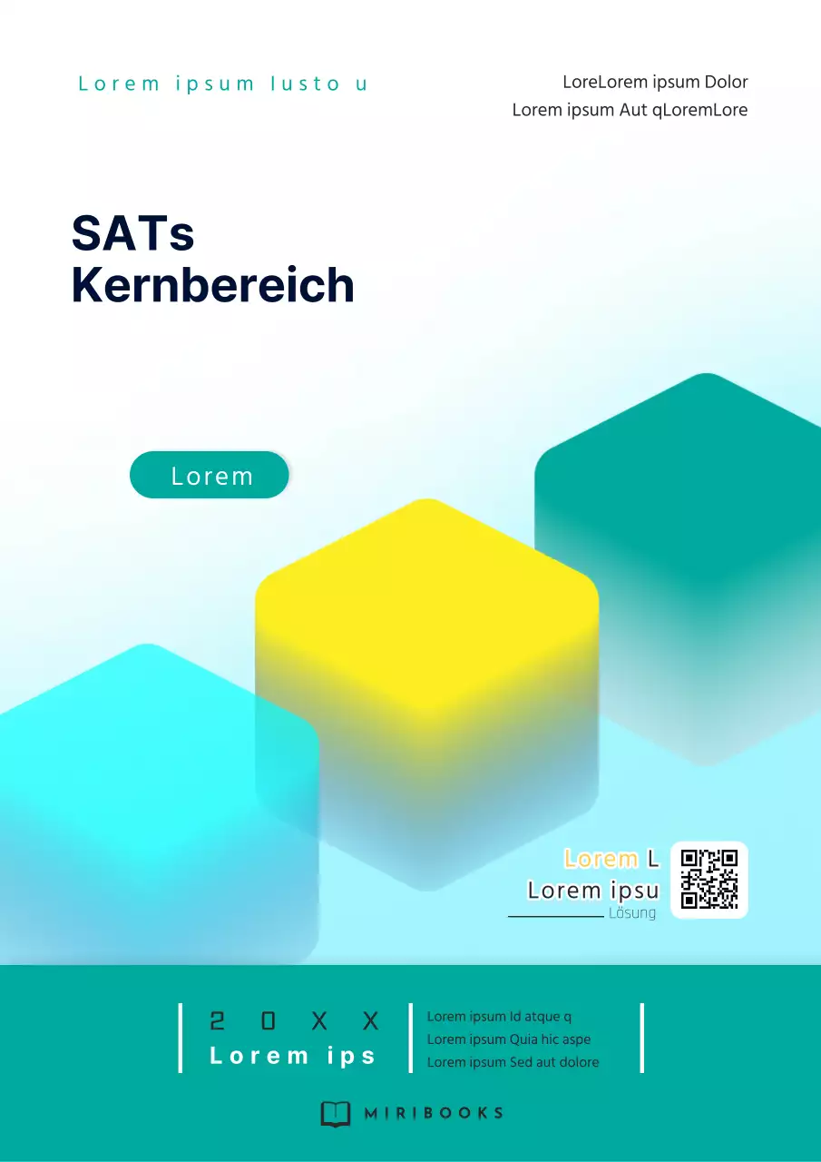 Einfaches Mathebuch für die Oberstufe in mint und hellblau