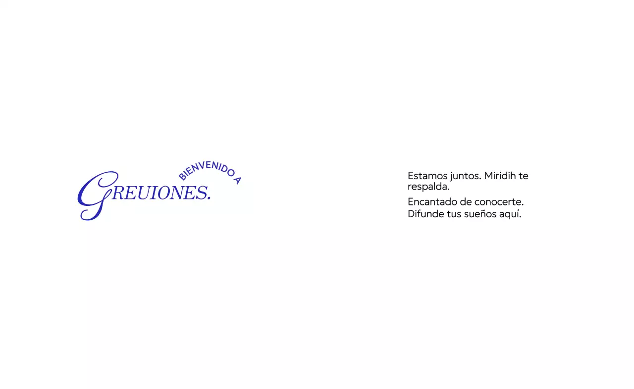 Un kit de bienvenida corporativo con un toque elegante y vintage, con texto en cursiva azul y serif.