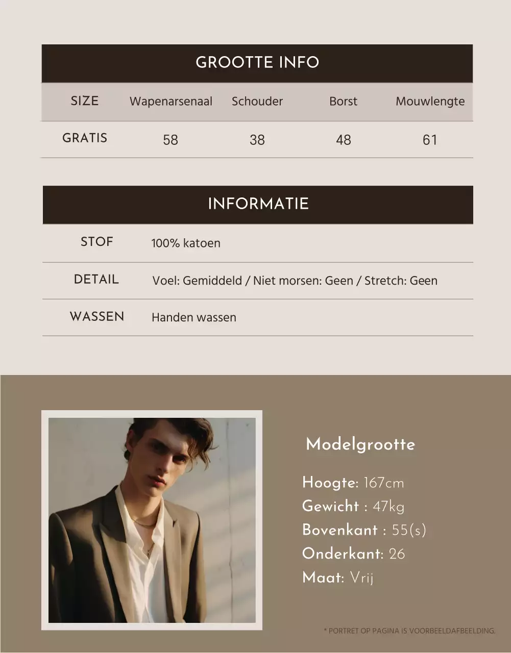 Bevorder moderne mode in beige en bruin