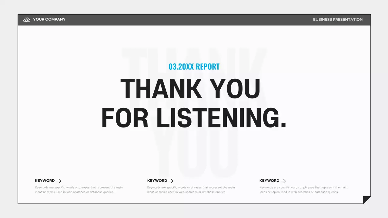 White Minimal Business Report Presentation