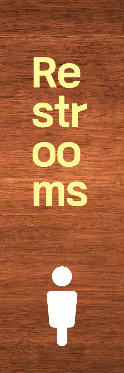 Tanda toilet titik putih berwarna kuning