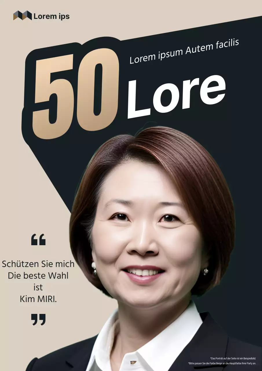 Eine schlichte Kampagne in Beige und Schwarz für die Parlamentswahl