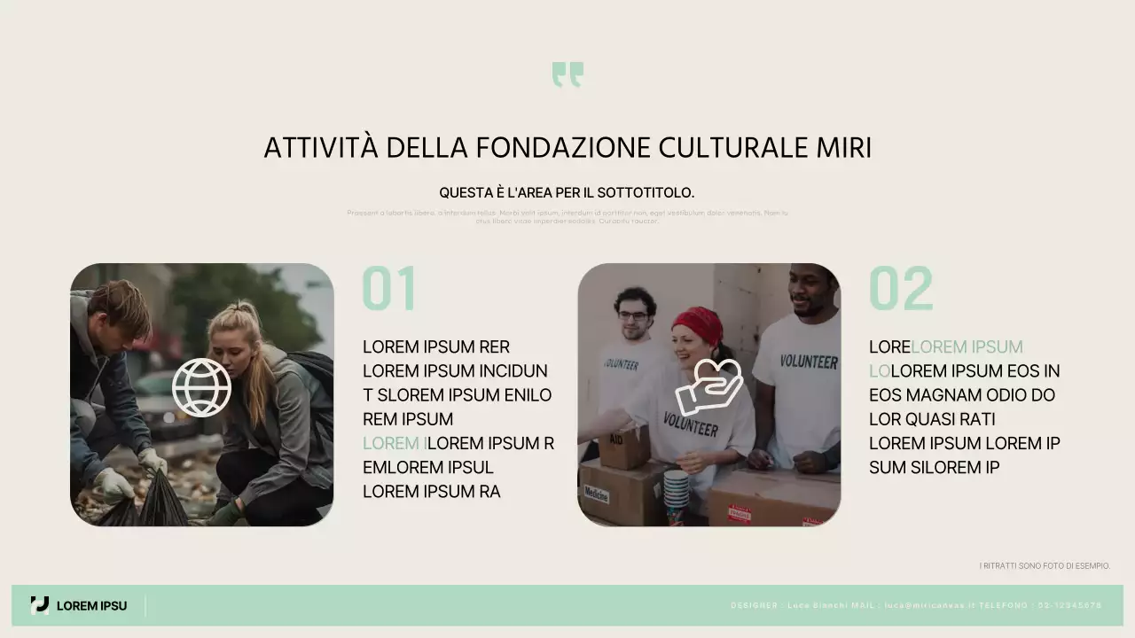 Un semplice rapporto sull'attività pubblica in chartreuse e beige