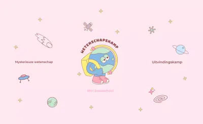 Souvenir van de Dag van de Wetenschap met een schattige illustratie van de aarde