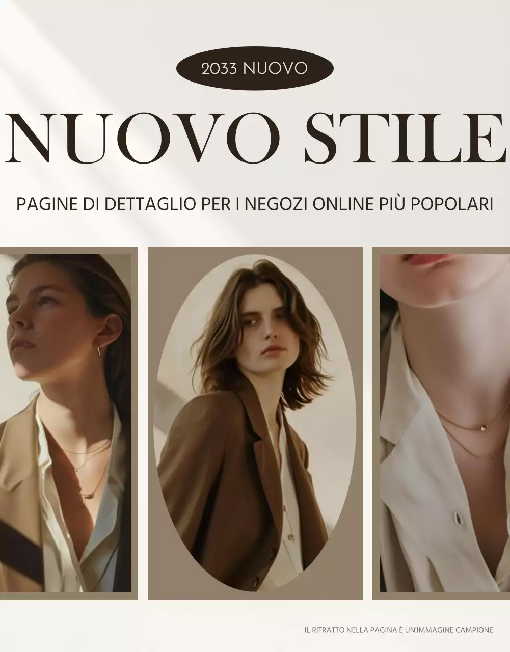Promuovere la moda moderna in beige e marrone