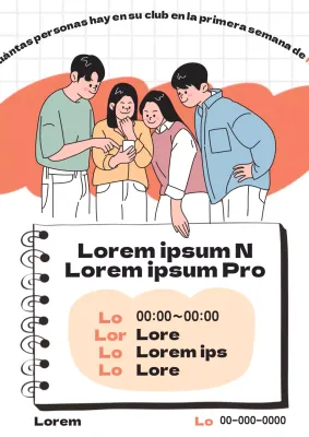 Un simple anuncio naranja para unirse a un club