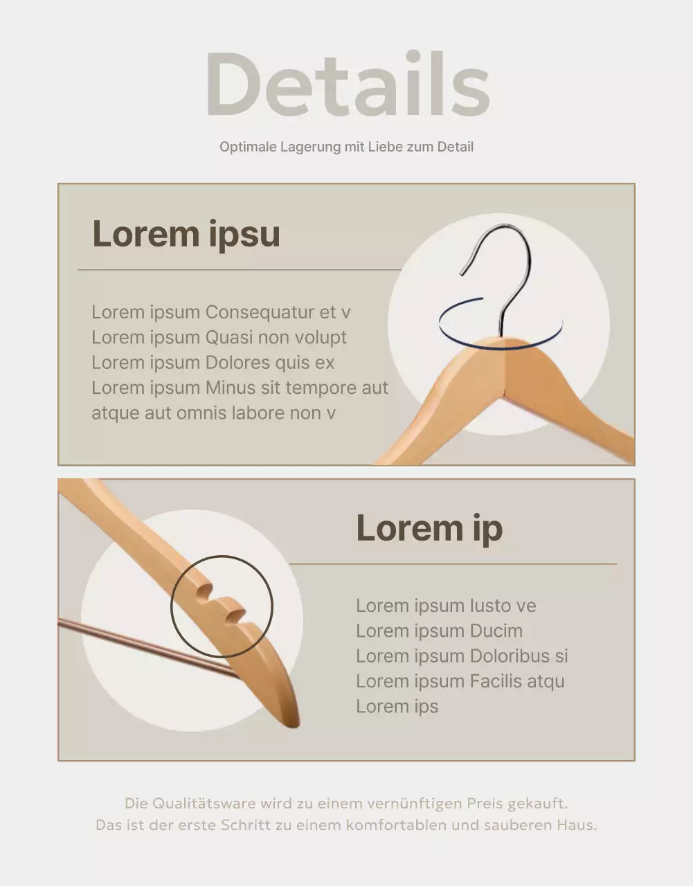 Einfache Kleiderbügel in Elfenbein fördern