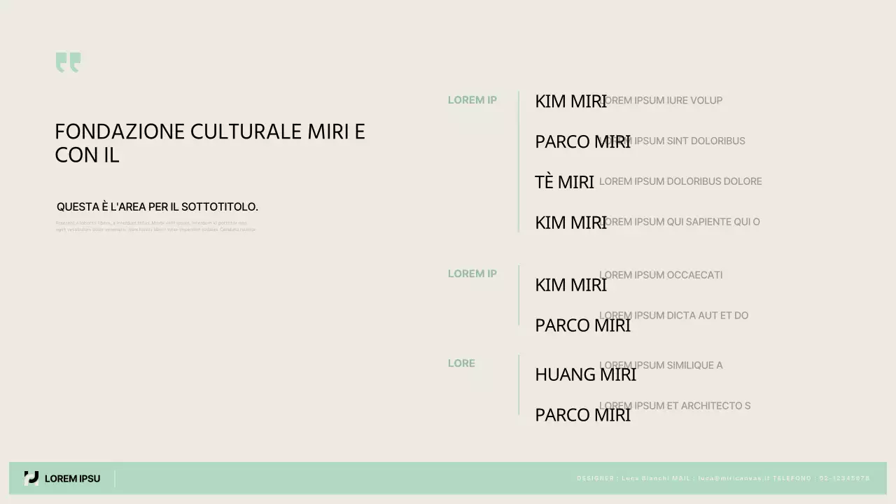 Un semplice rapporto sull'attività pubblica in chartreuse e beige