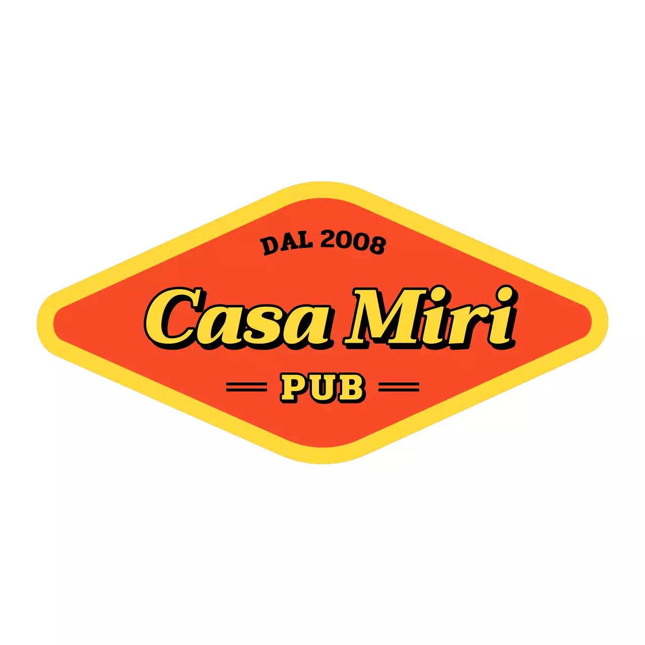 Promuovere il Pub Rombo Arancione Giallo