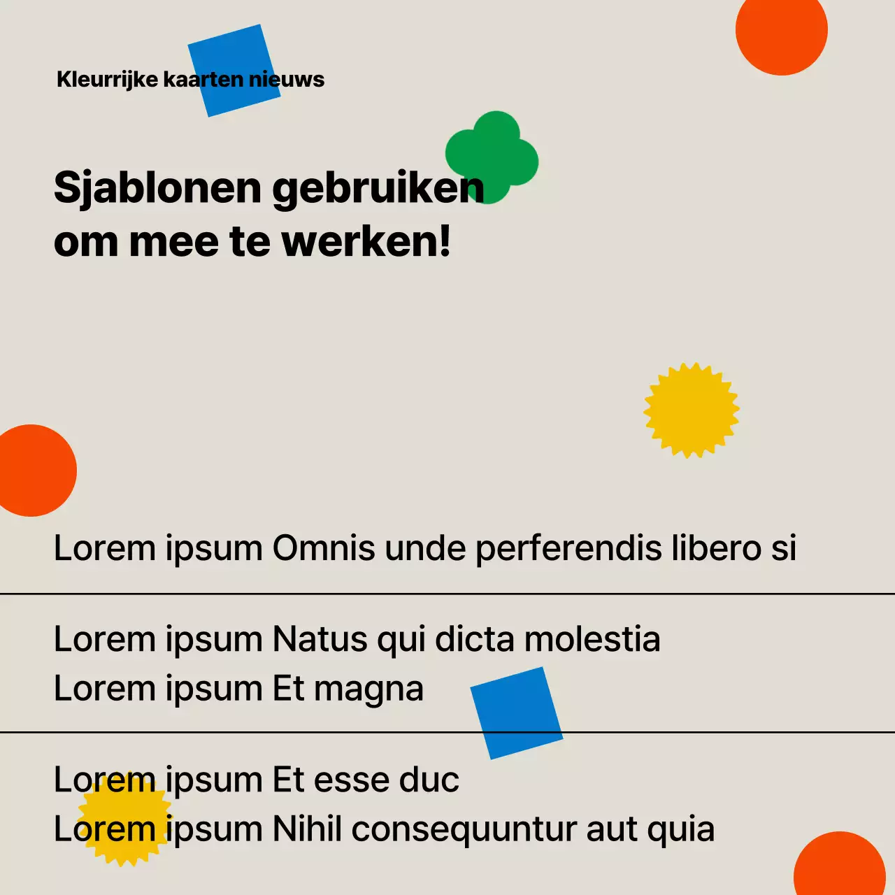 Iriserend en modern sjabloon nieuwsbrief