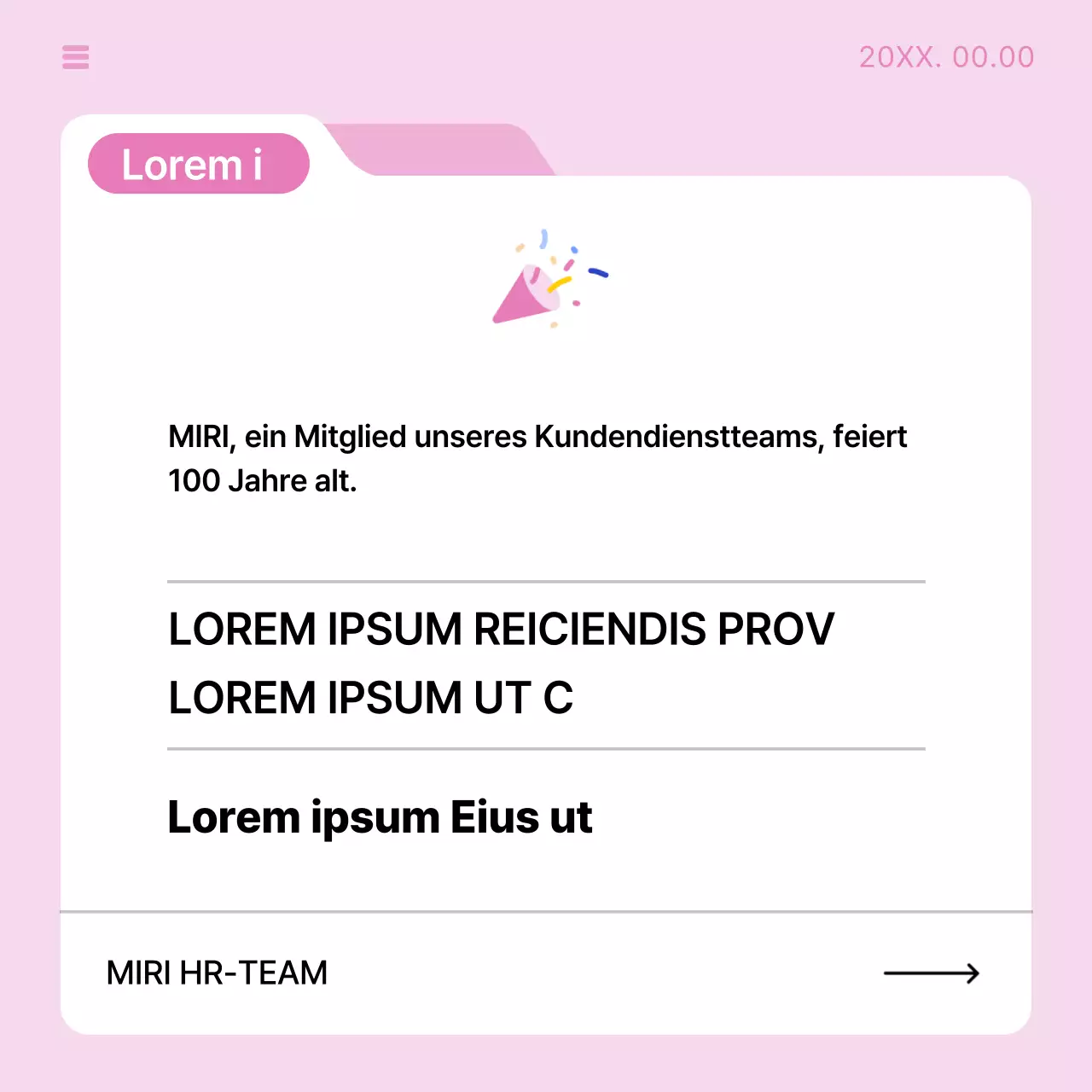 Einfacher Leitfaden für Unternehmensbekanntmachungen in Blau
