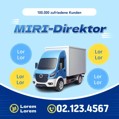 Förderung eines einfachen Umzugs in Gelb und Blau