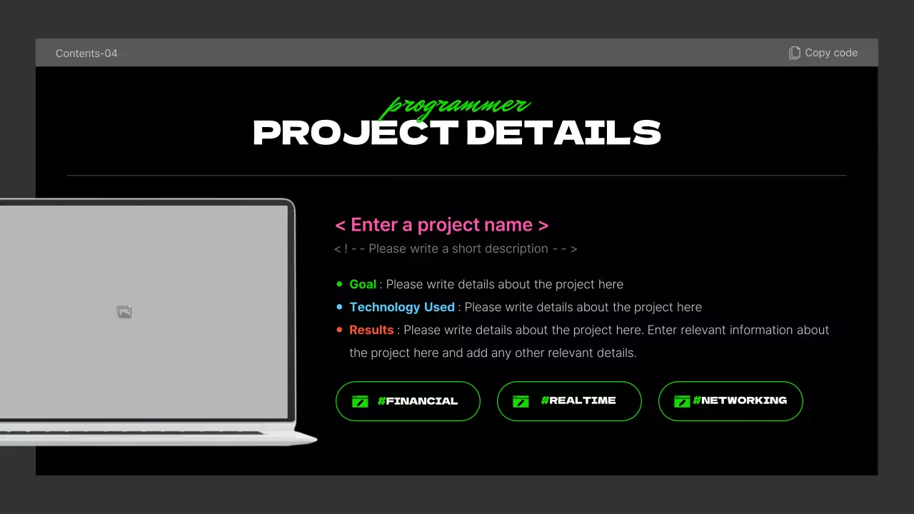 Green Modern Programmer 포트폴리오 프레젠테이션